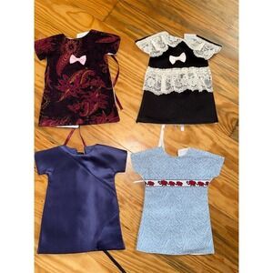 Carriage Boutique 18" Doll Dresses Set of 4 Special Occasion Outfits easy on off